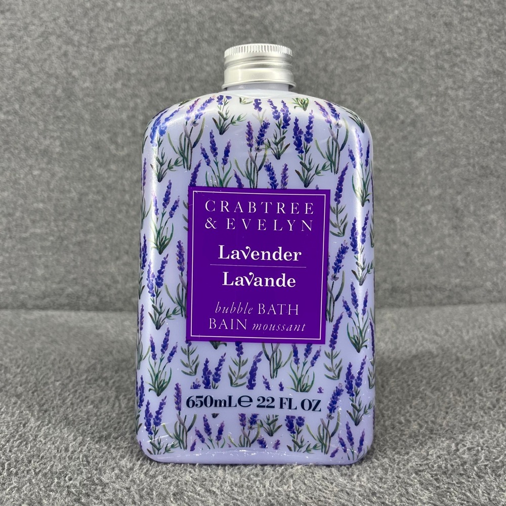 Crabtree & Evelyn Lavender Bubble Bath Unisex 22oz Purple Floral Relaxing Spa